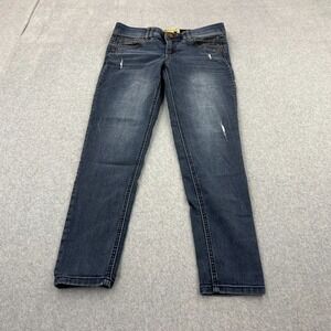 Democracy Jeans Women's 6 Ab Technology Blue Brown Stretch Waist Comfort